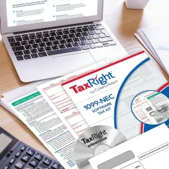 Tax Forms*ComplyRight TaxRight 2024 1099-NEC Tax Form Tax Forms, Envelopes, TipSheet & Software, 4-Part, 25/Pack (NECSC6103ES25)