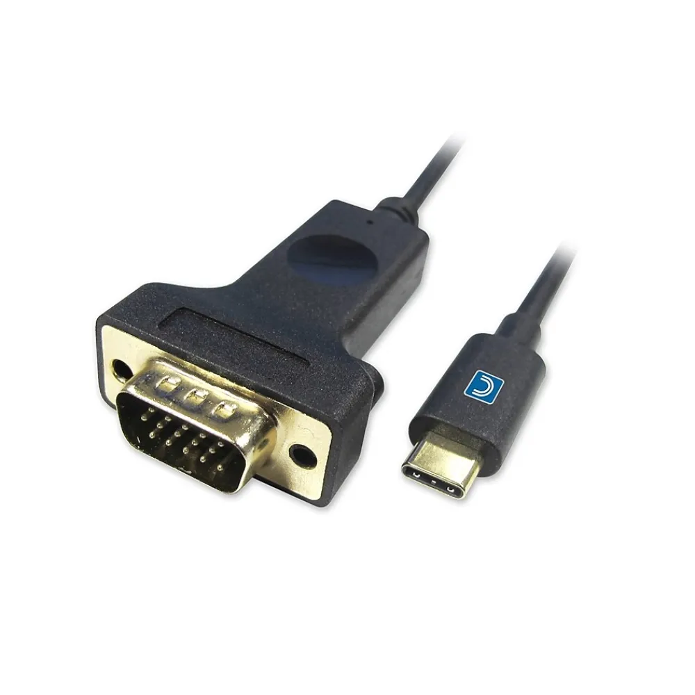 Comprehensive ® Cable USB3C-VGA-6ST 5.94' USB C To VGA Male/Male Audio/Vedio Cable