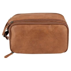 11" Faux Leather Travel Organizer, Brown (A29854)<Conair Clearance