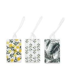 Plant Pattern Luggage Tag, Assorted Colors, 3/Pack (TS102XR)<Conair Best
