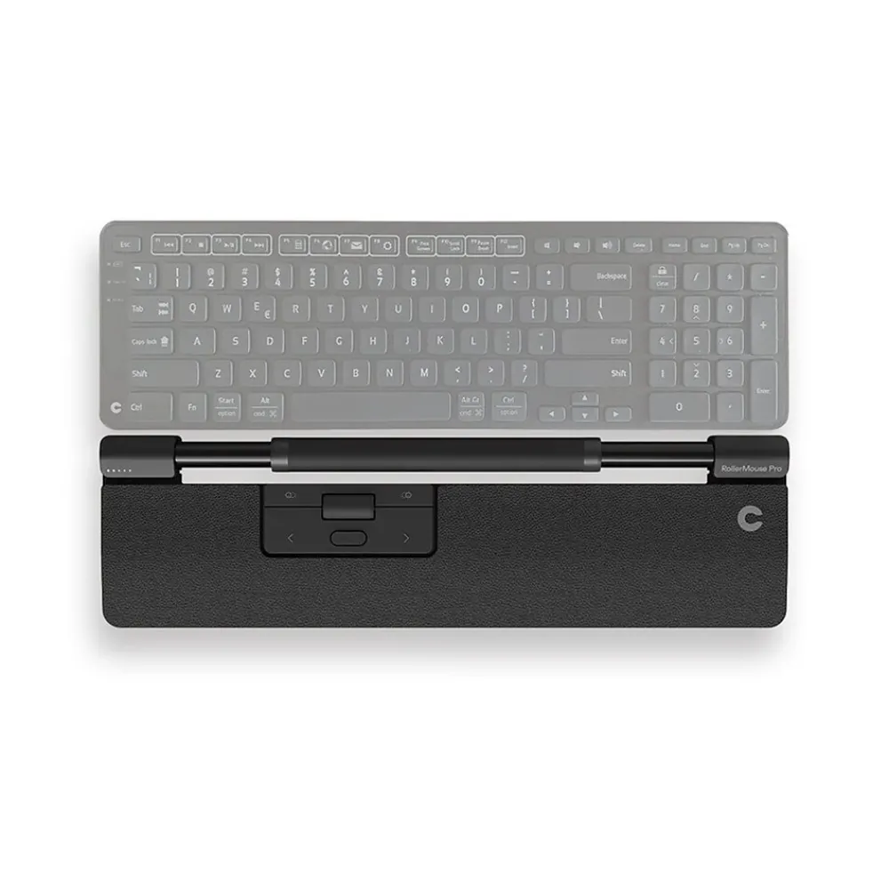 Sale Contour Design RollerMouse Pro Vegan Leather Slim Wrist Rest, Wireless, Black (CDRMPRO10110)