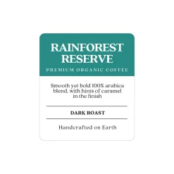 Copper Moon Coffee Copper Moon Rainforest Reserve Organic Caramel Beans Coffee, Dark Roast, 32 oz. (260158 - BAG)