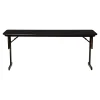 Folding Tables*Correll Folding Table, 72" x 24", Black/Walnut (SP2472TF-01)