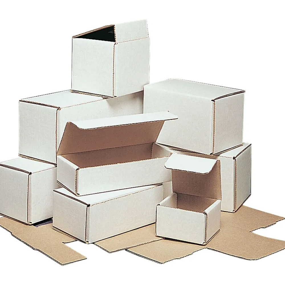 Best Staples Corrugated Mailers , 6" x 3 5/8" x 2", White, 50/Bundle (MLRBC)