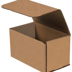 Clearance Partners Brand Corrugated Mailers, 7" x 4" x 4", Kraft, 50/Bundle (M744K)