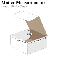 Hot Partners Brand Corrugated Mailers, 6" x 6" x 3", Kraft, 50/Bundle (M663K)