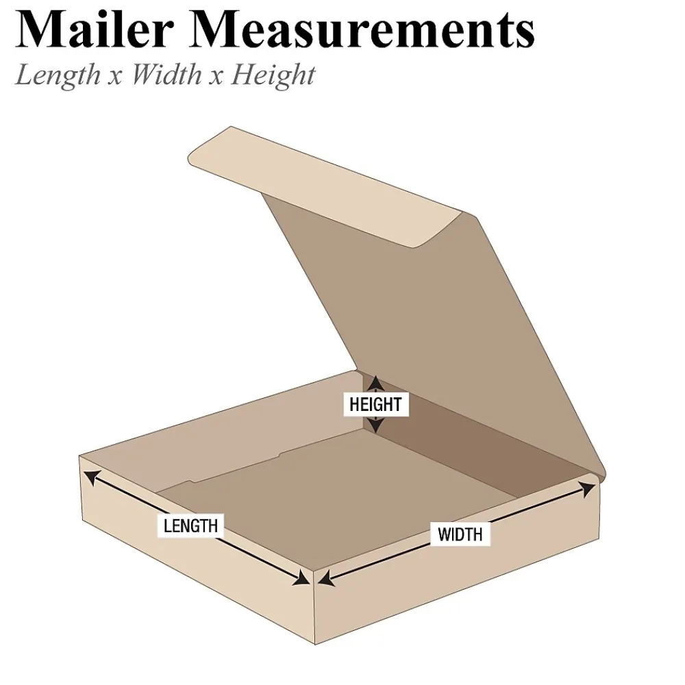 Online Partners Brand Corrugated Mailers, 5" x 5" x 2", Kraft, 50/Bundle (M552K)