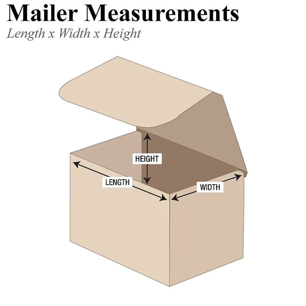 Partners Brand Corrugated Mailers, 5" x 4" x 2", Kraft, 50/Bundle (M542K)