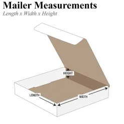 Partners Brand Corrugated Mailers, 10" x 8" x 2", White, 50/Bundle (M1082)