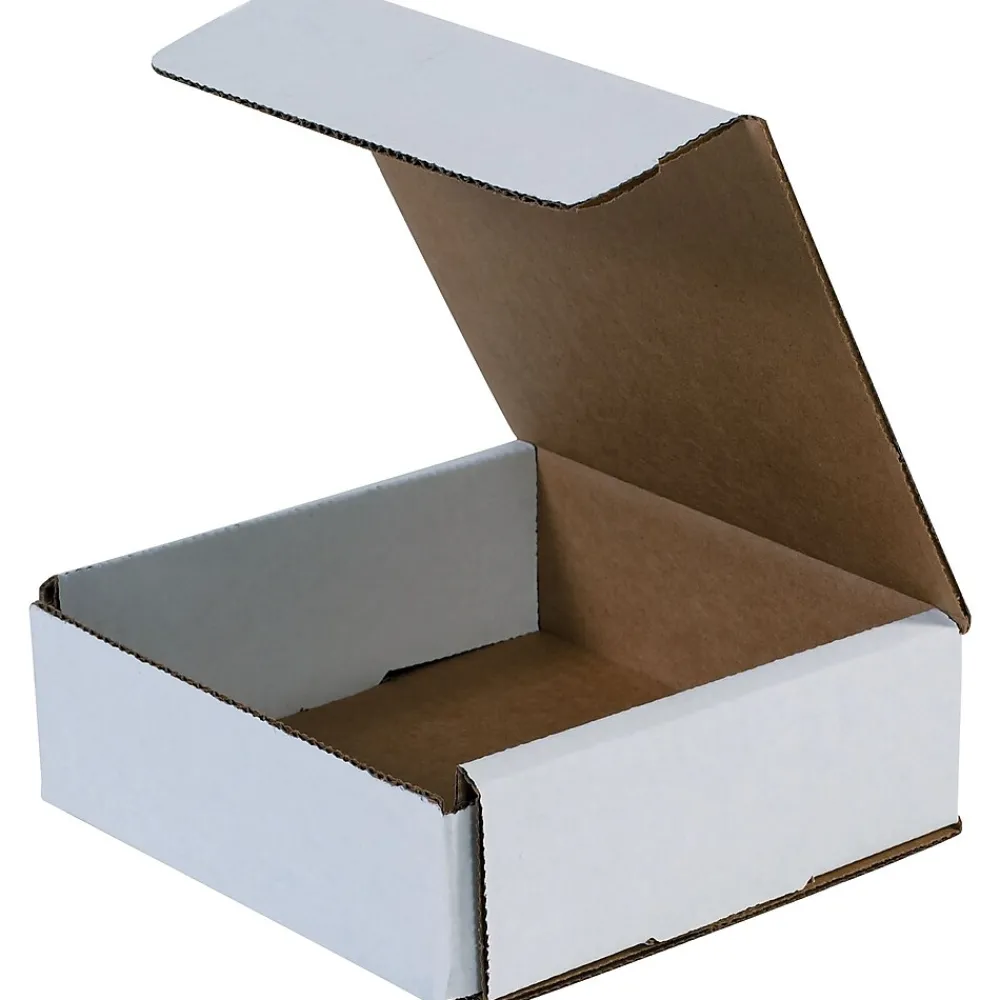 Outlet Partners Brand Corrugated Mailers, 10" x 10" x 2", White, 50/Bundle (M10102R)