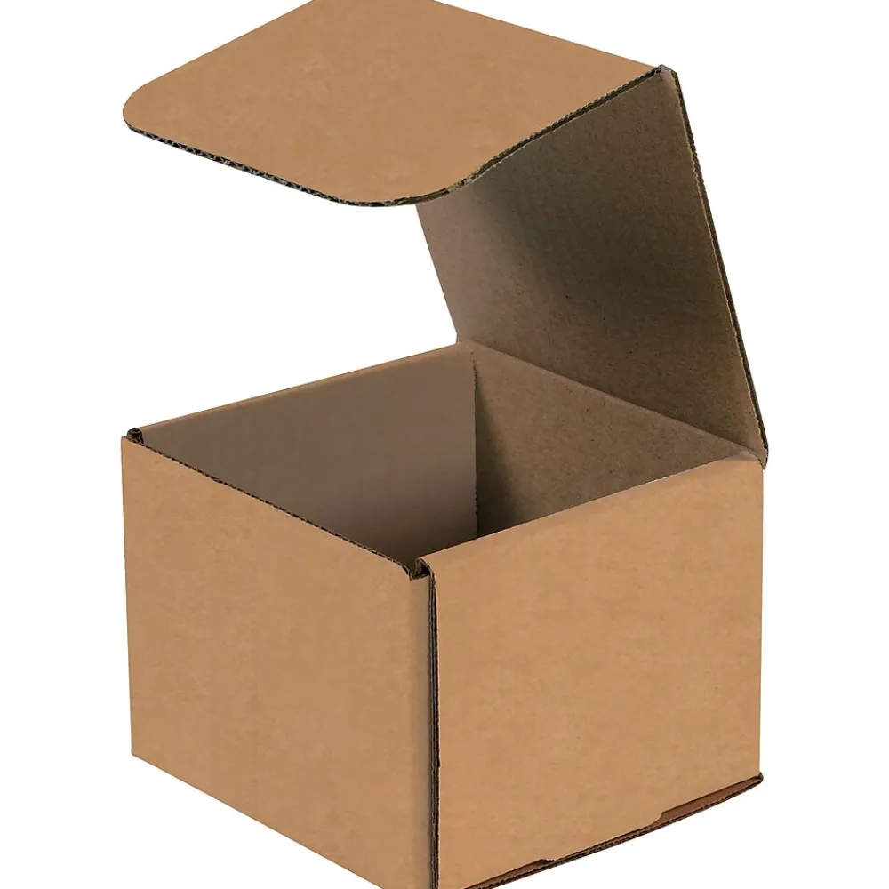 Discount Partners Brand Corrugated Mailers, 5" x 4" x 4", Kraftt, 50/Bundle (M544K)