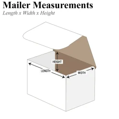 Unbranded Corrugated Mailers, 7" x 6" x 3", White, 50/Bundle (M763)