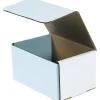 Best Unbranded Corrugated Mailers, 8" x 6" x 5", White, 50/Bundle (M865)