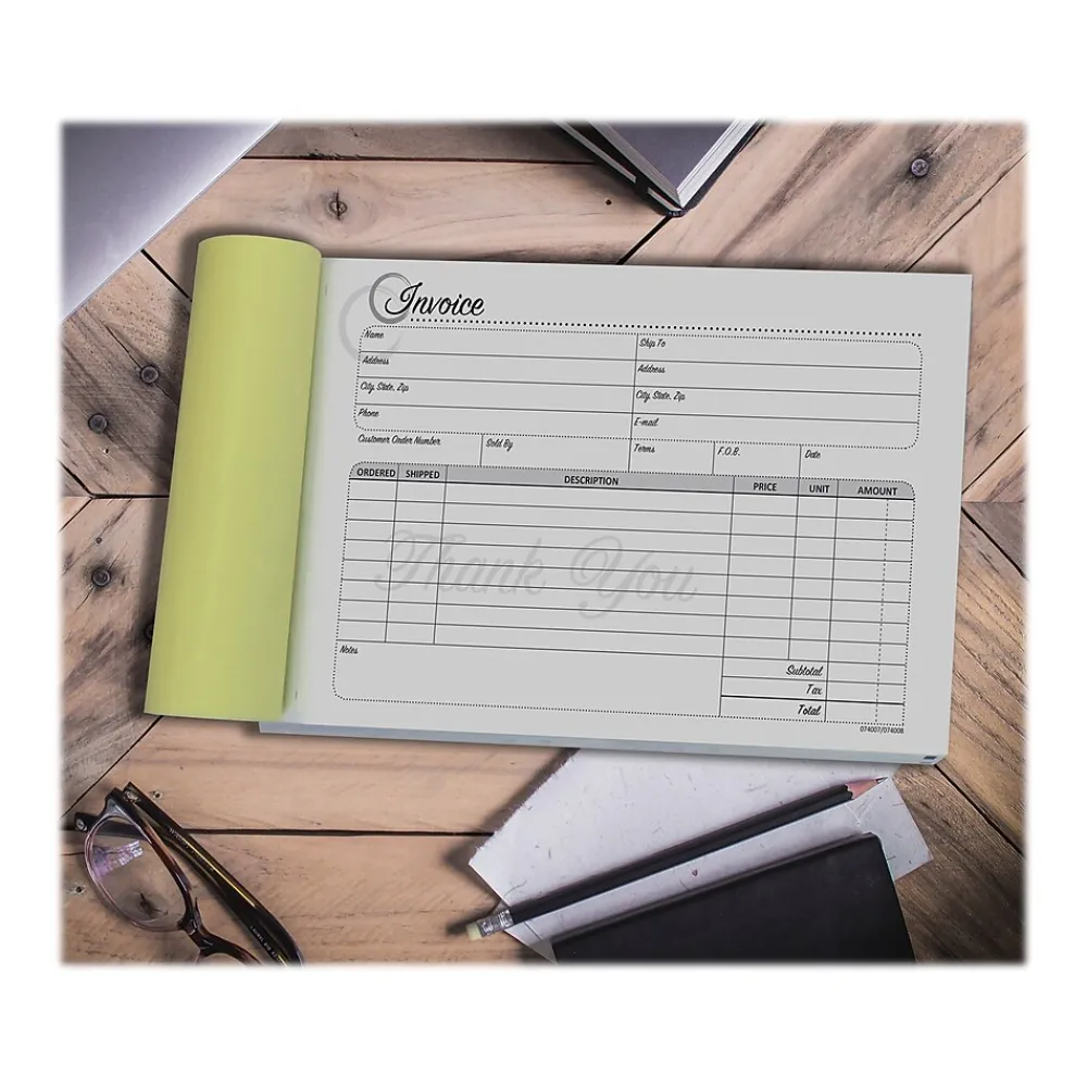 Business Forms*Cosco Artistic 2-Part Carbonless Invoices, 5.4" x 8.5", 50 Sets/Book (074007)