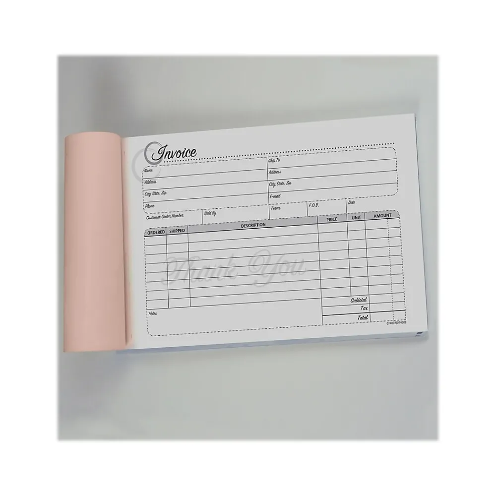 Business Forms*Cosco Artistic 3-Part Carbonless Invoices, 5.4" x 8.5", 50 Sets/Book (074008)