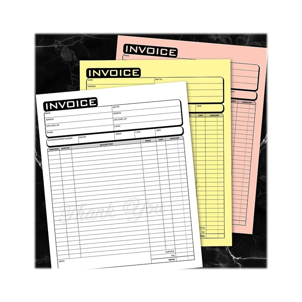 Business Forms*Cosco Business 3-Part Carbonless Invoices, 8.5" x 11", 50 Sets/Book (074006)