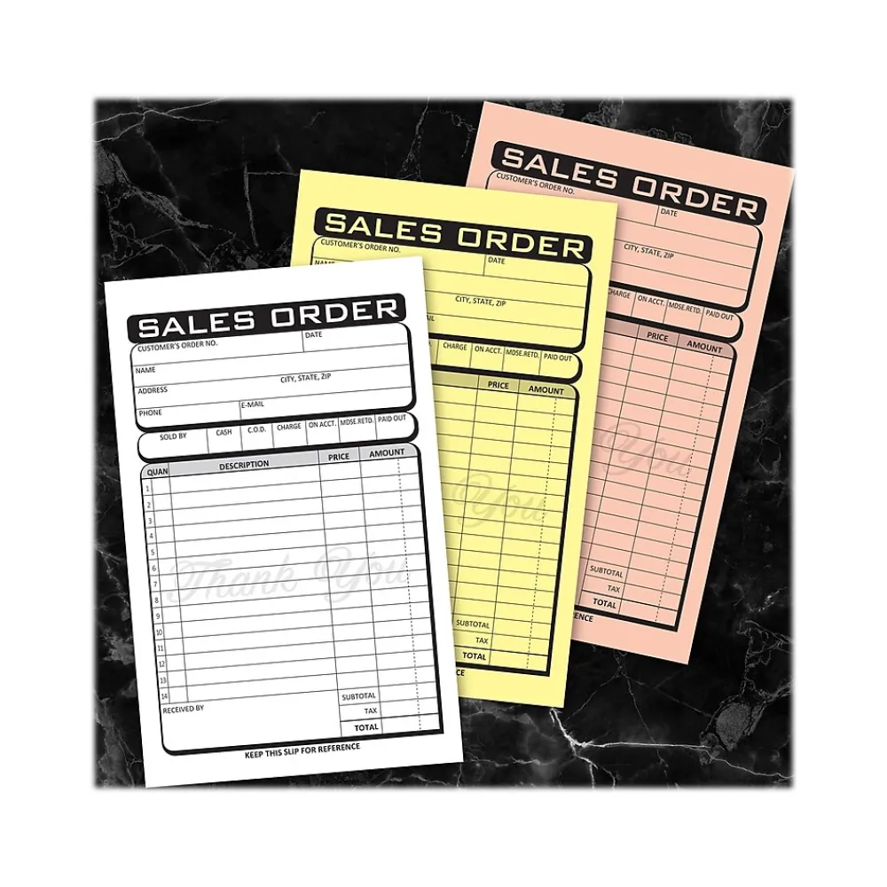 Business Forms*Cosco Business 3-Part Carbonless Sales Orders, 4.25" x 7.25", 50 Sets/Book (074018)