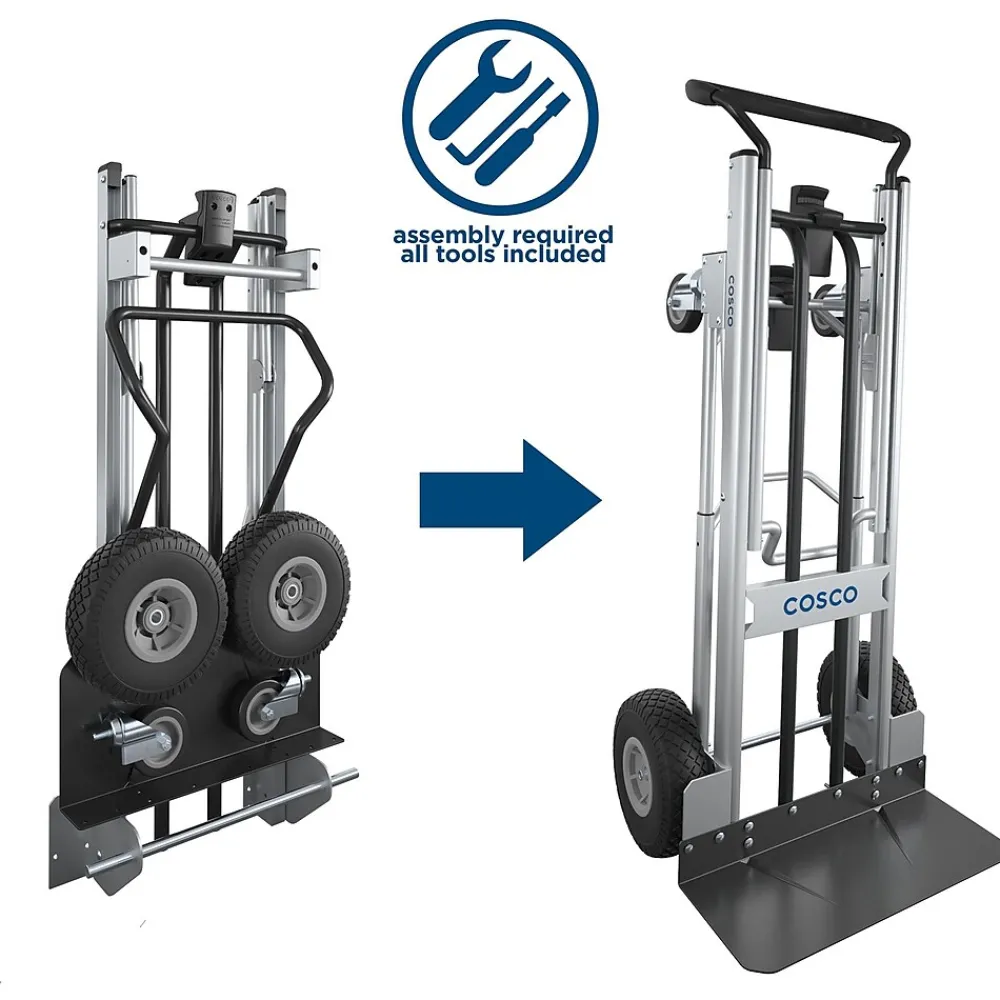 Cosco Convertible Hand Truck, 1000/800 lb. Capacity, Aluminum (12204ASB1E)