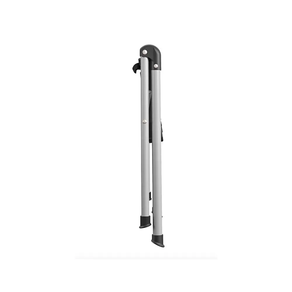 Cosco Folding Step Stool, 1-Step, 200 lb Capacity, 9.9" Working Height, Platinum/Black (11014PBL1E)