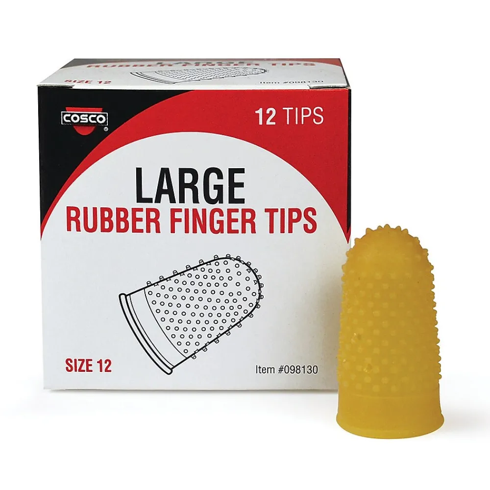 Discount Cosco Large Finger Pad, Orange, Dozen (098130)
