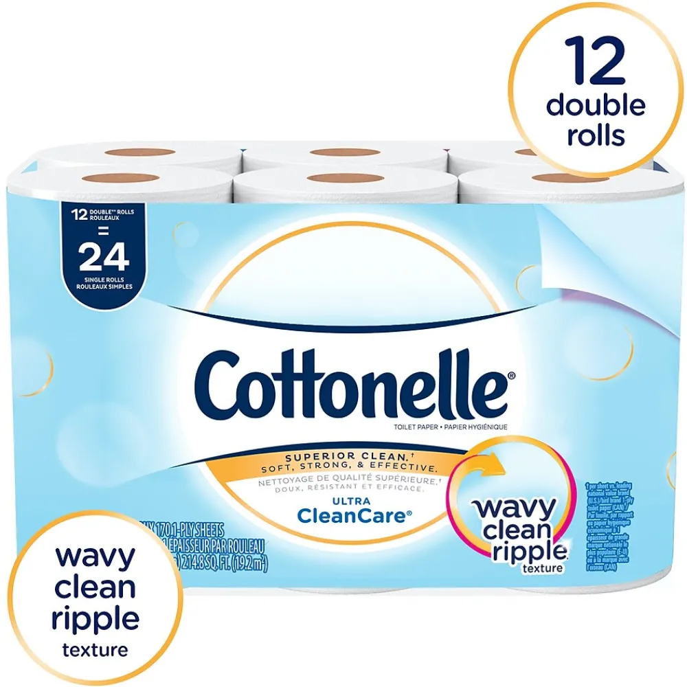 Professional Toilet Paper, 1-ply, White, 170 Sheets/Roll, 12 Rolls/Pack (12456)<Cottonelle Online