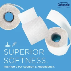 Professional Recycled Toilet Paper, 2-ply, White, 451 Sheets/Roll, 20 Rolls/Case (13135)<Cottonelle