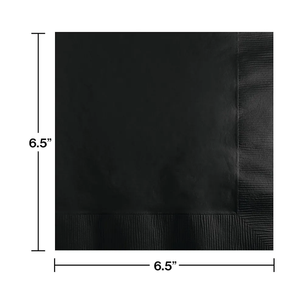 Creative Converting Touch of Color Lunch Napkin, 2-ply, Black Velvet, 150 Napkins/Pack (DTC139194135NAP)