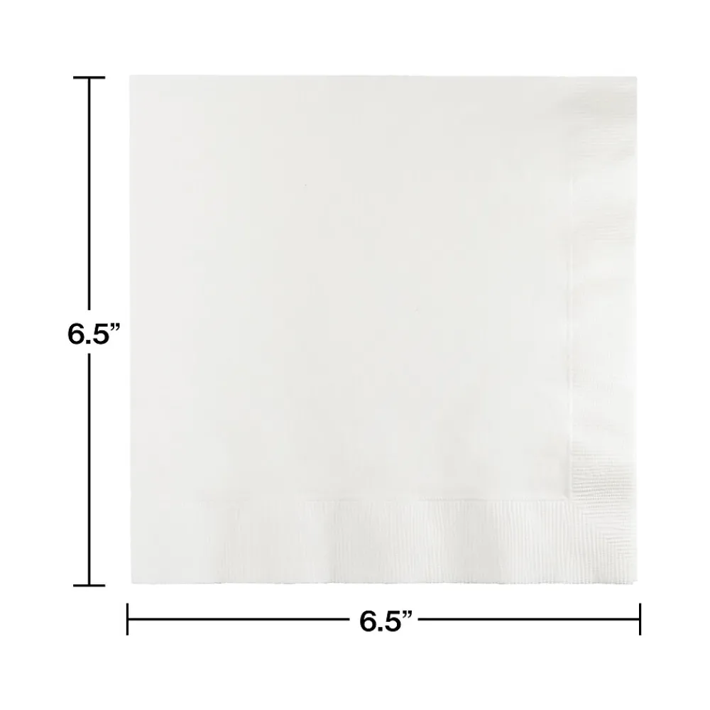 Creative Converting Touch of Color Lunch Napkin, 2-ply, White, 150 Napkins/Pack (DTC139140135NAP)