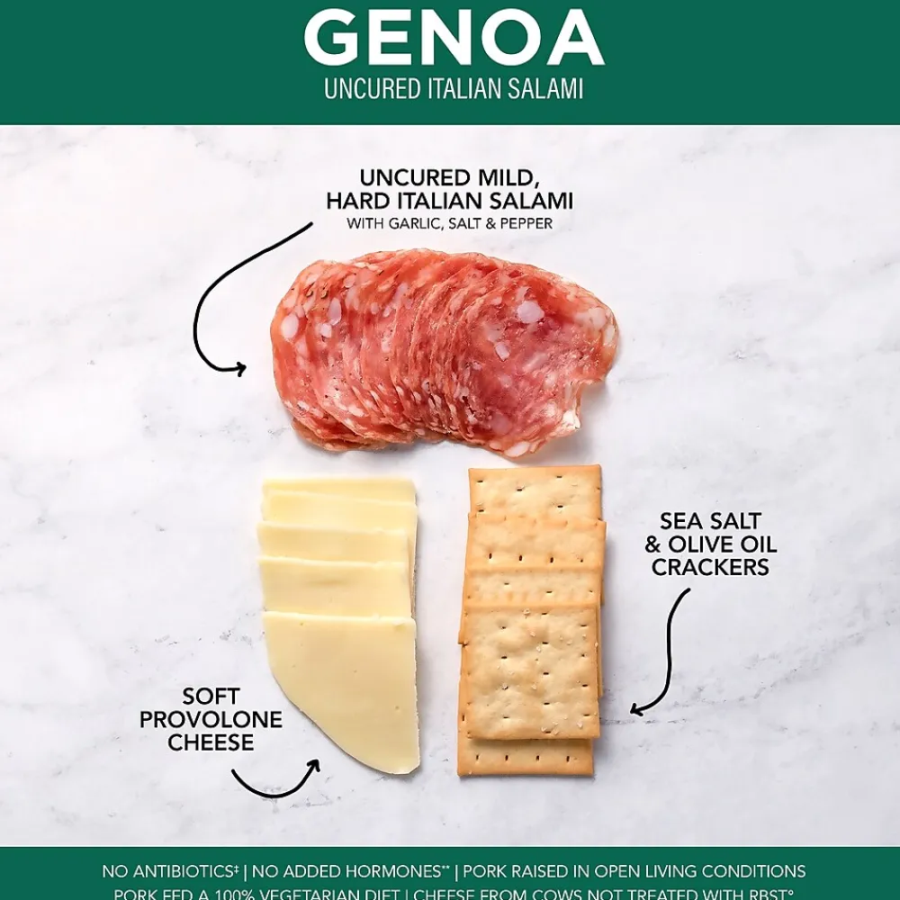 Creminelli Fine Meats Creminelli Genoa, Provolone Cheese, Crackers, 0.5, 4/Pack (220-02086)