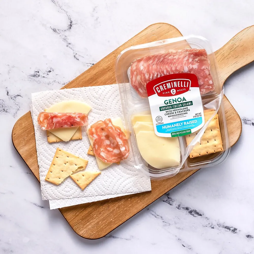 Creminelli Fine Meats Creminelli Genoa, Provolone Cheese, Crackers, 0.5, 4/Pack (220-02086)