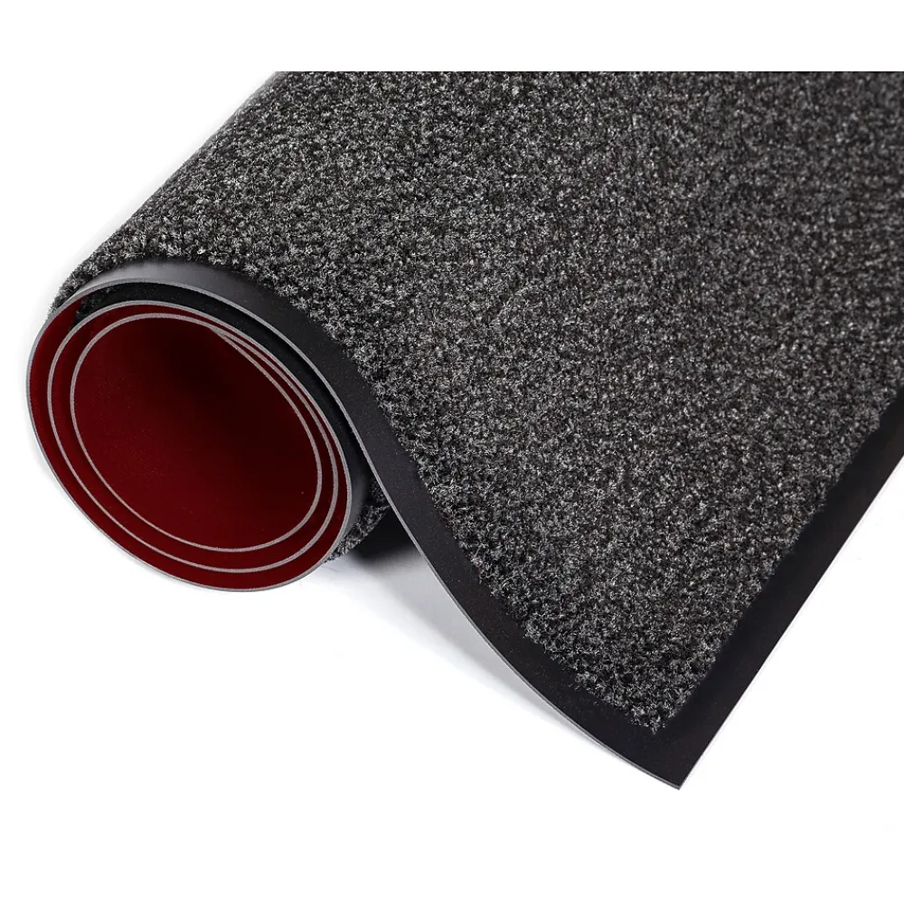 Crown Mats Crown Dust-Star Microfiber Wiper Floor Mat, 48" x 72", Charcoal (CWNDS0046CH)