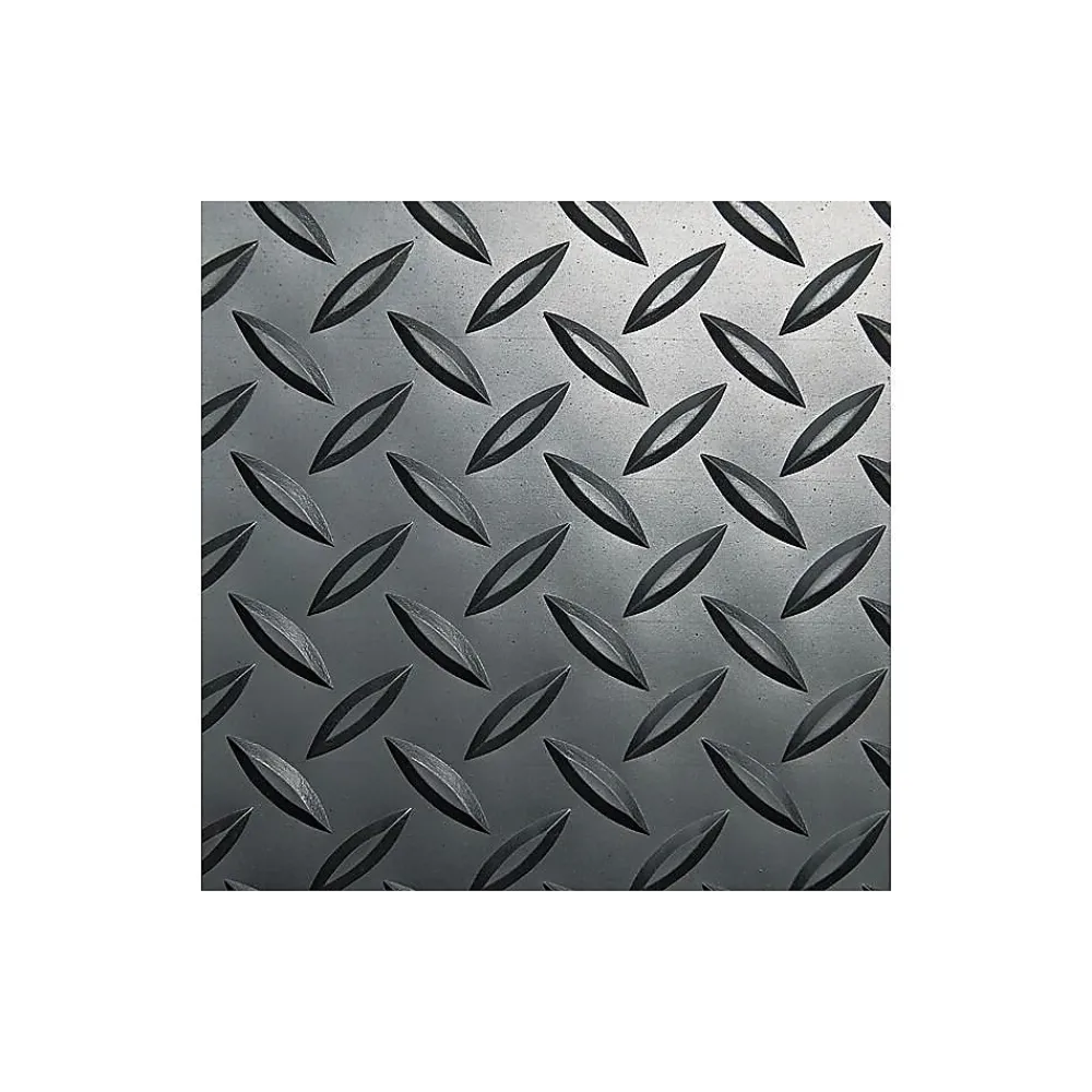 Crown Mats Crown Industrial Deck Plate Anti-Fatigue Floor Mat, 24" x 36", Black (CWNCD0023DB)