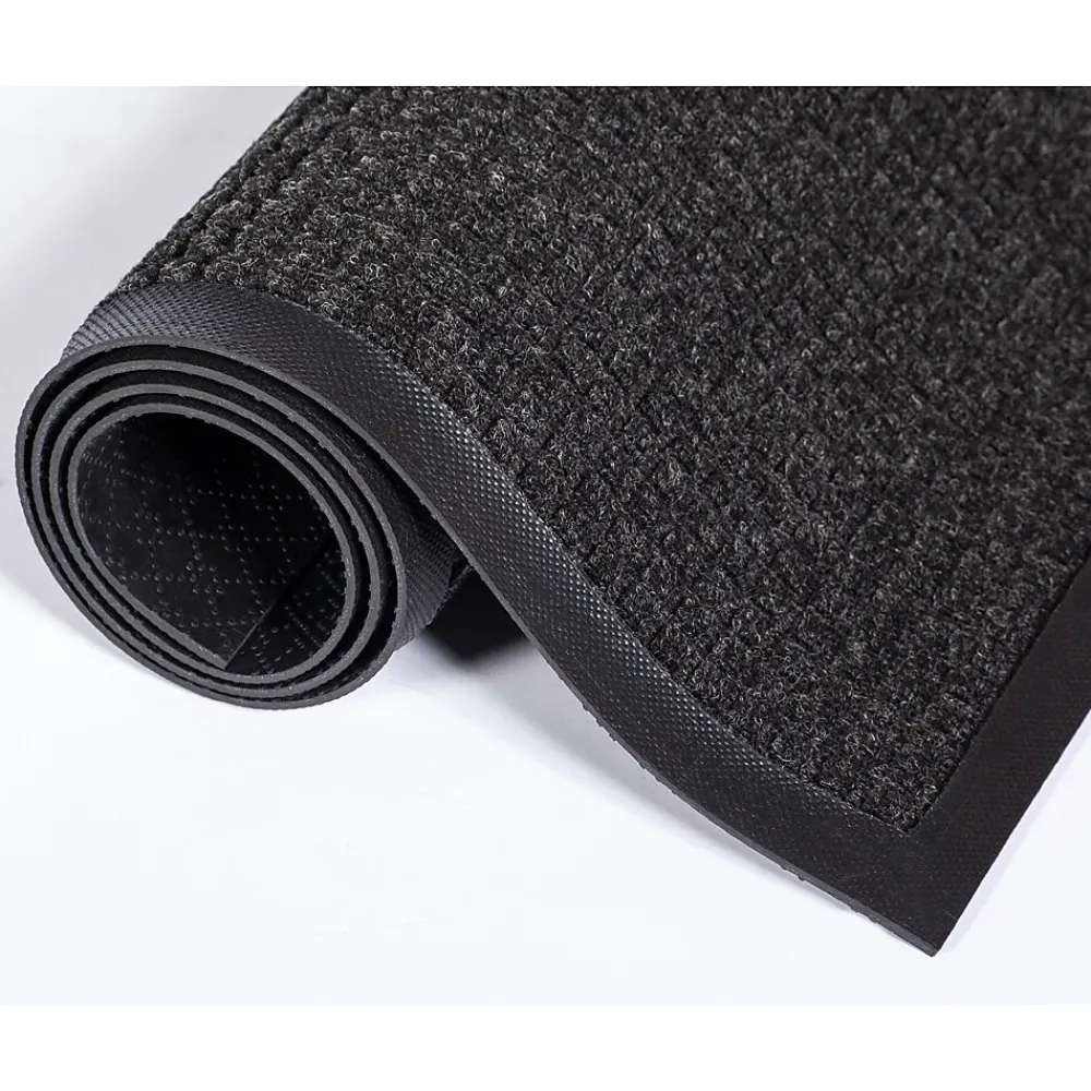 Crown Mats Crown Super-Soaker Wiper/Scraper Floor Mat, 46" x 72", Charcoal (CWNSSR046CH)