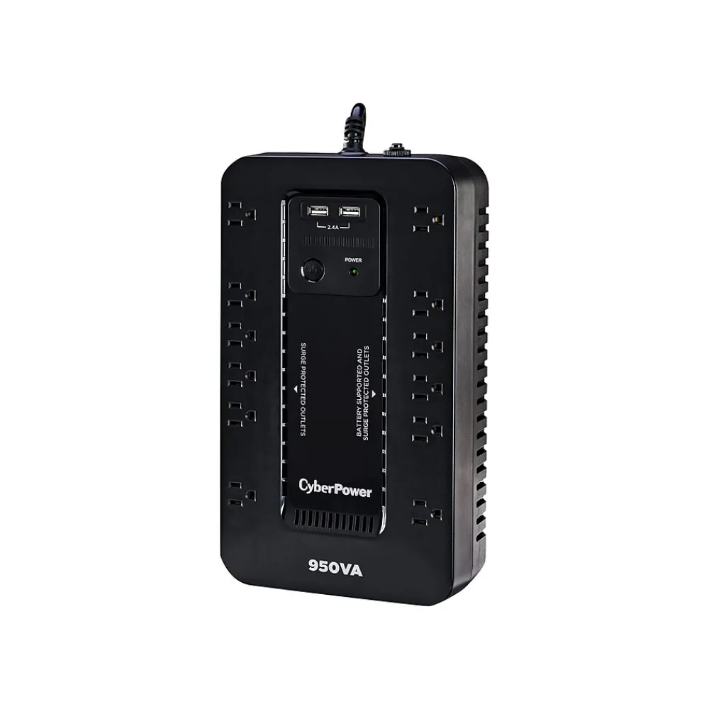 CyberPower 950 VA Battery Backup UPS, 12-Outlets, Black (SX950U)