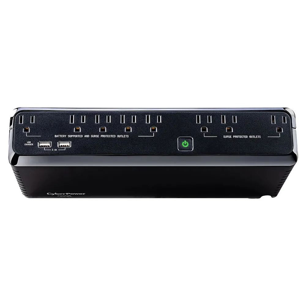 CyberPower 700 VA UPS, 8-Outlets, Black (SL700U)