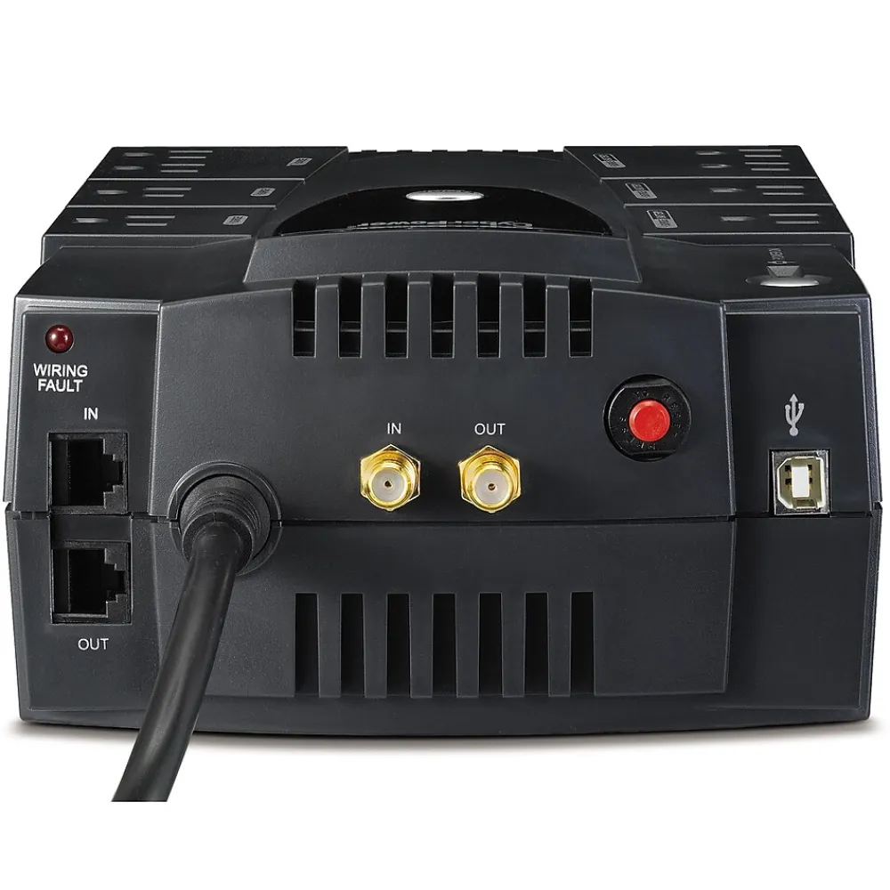 CyberPower Intelligent LCD UPS Series 825VA Battery Backup UPS, 8-Outlets, Black (CP825AVRLCD)