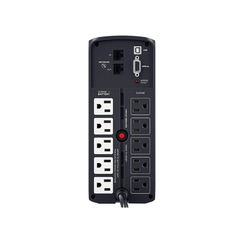 CyberPower PFC Sinewave Series 1000VA UPS, 10-Outlet, Black (CP1000PFCLCD)