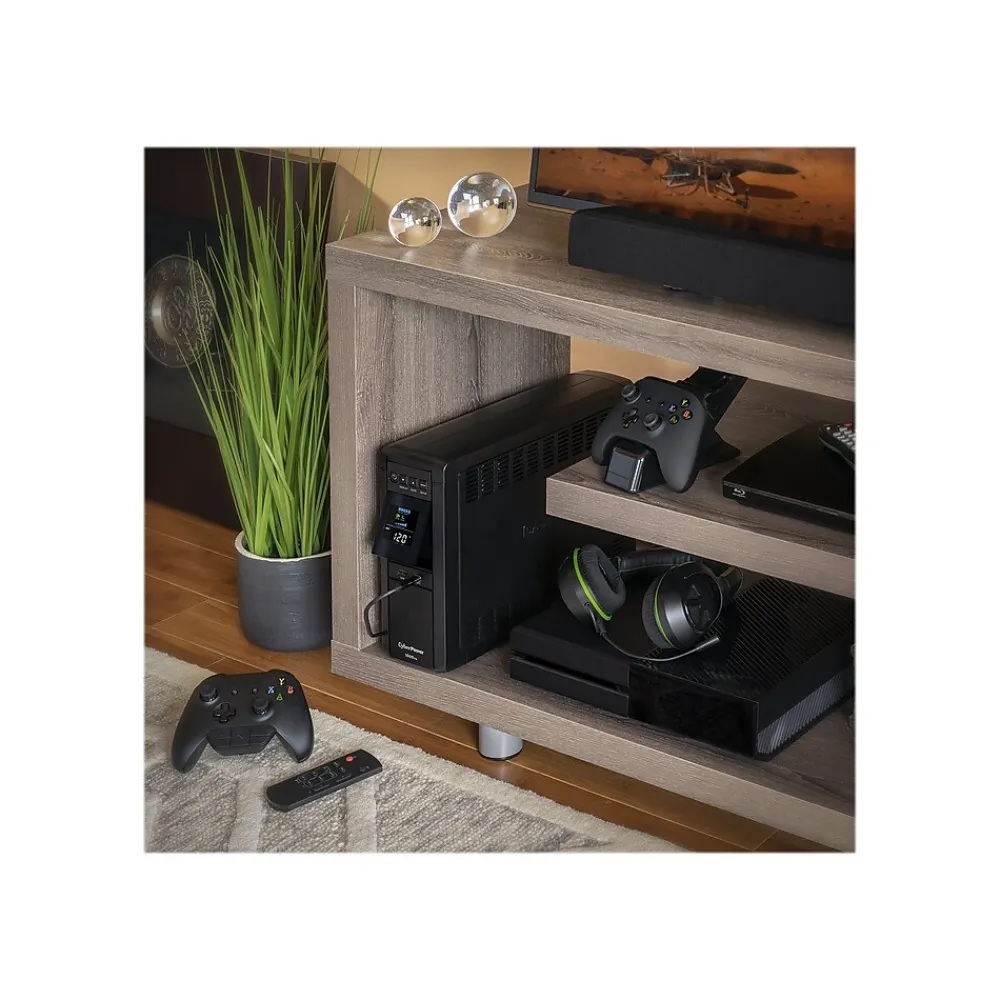 CyberPower PFC Sinewave Series 1000VA UPS, 10-Outlet, Black (CP1000PFCLCD)