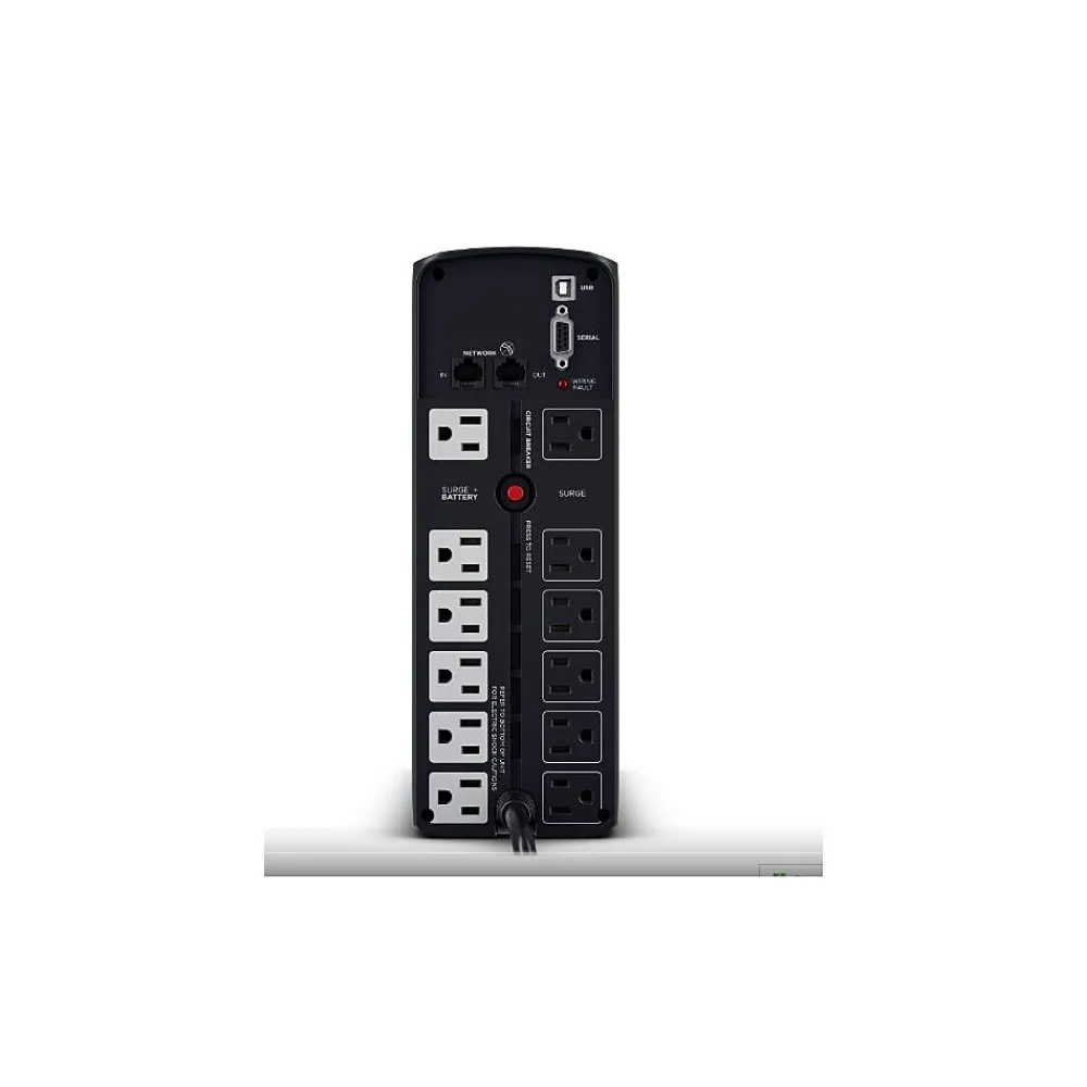 CyberPower PFC Sinewave Series 1350VA UPS, 10-Outlets, Black (CP1350PFCLCD)