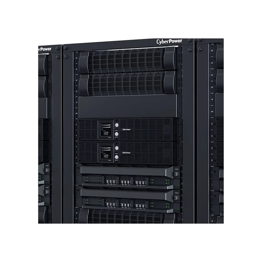 CyberPower Smart App Intelligent LCD 2000VA 2U UPS, 8-Outlet, Black (OR2200LCDRT2U)