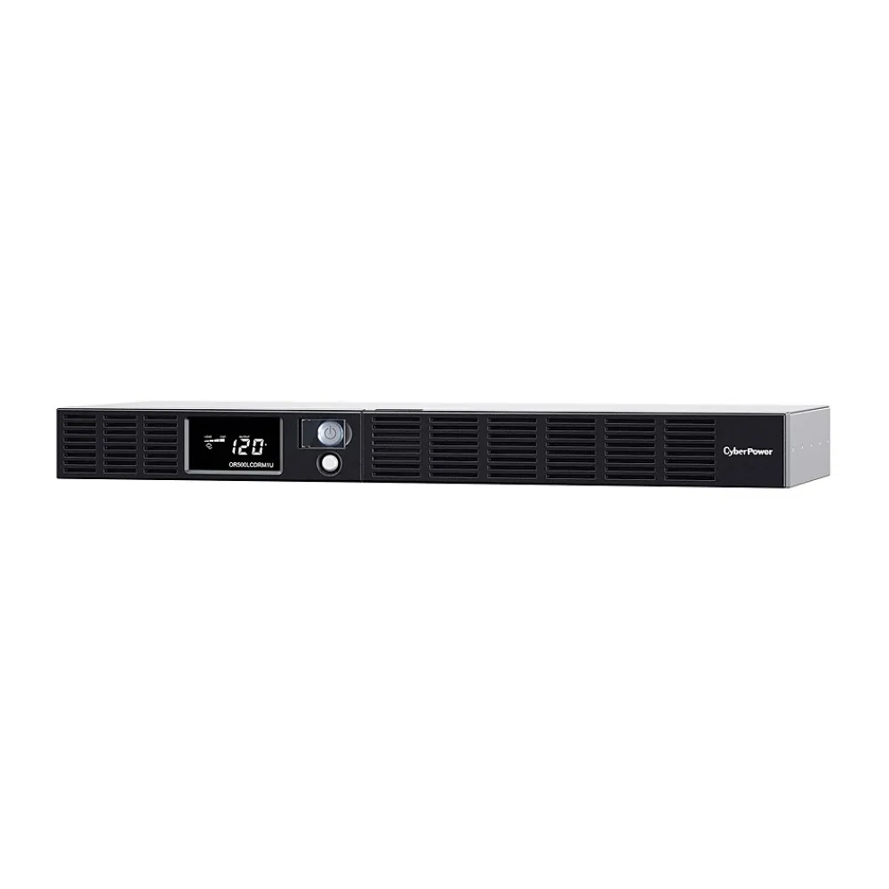 CyberPower Smart App LCD 500VA UPS, 6-Outlets, Black (OR500LCDRM1U)