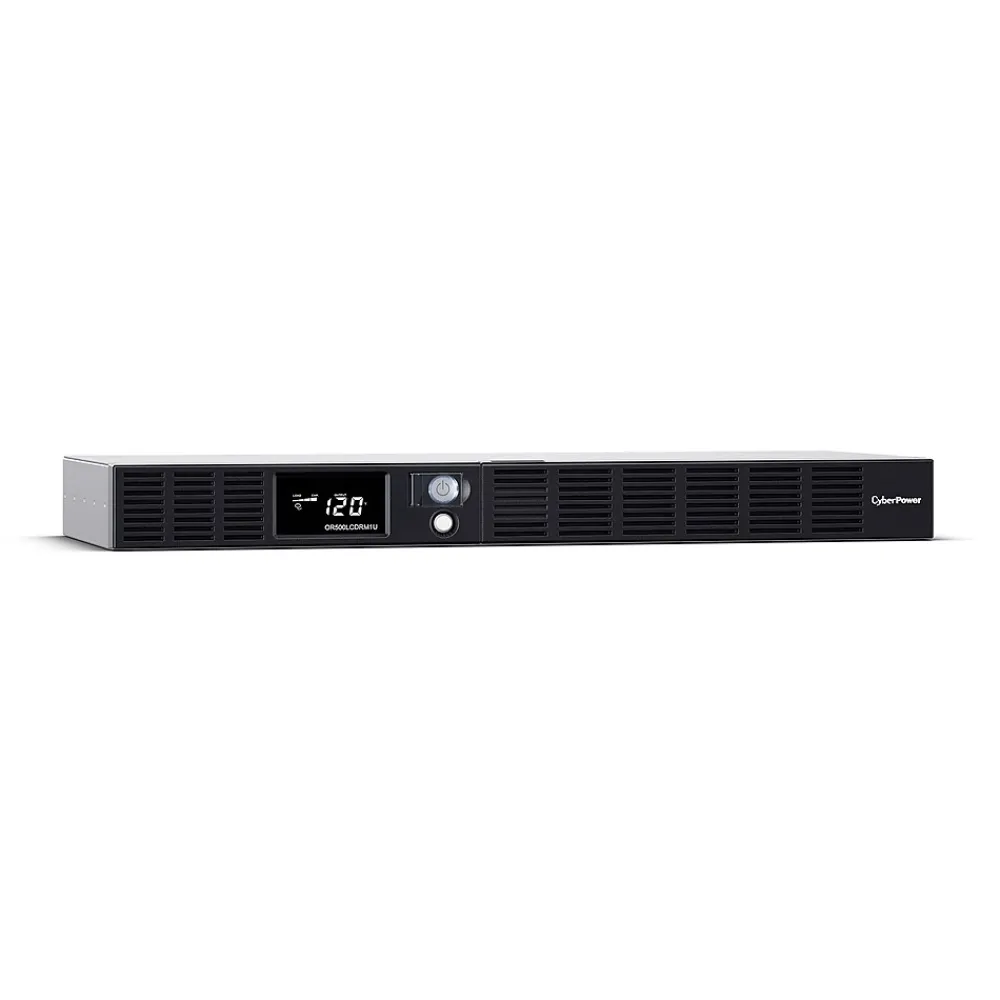 CyberPower Smart App LCD 500VA UPS, 6-Outlets, Black (OR500LCDRM1U)