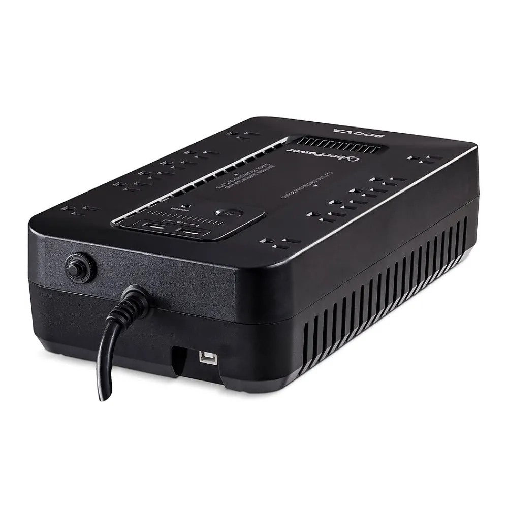 CyberPower Standby Series 900VA 12-Outlet UPS, Black (ST900U)