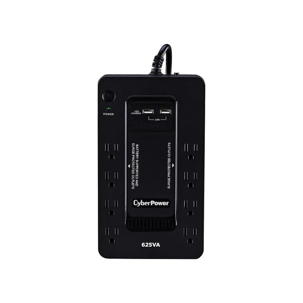 CyberPower Standby Series 625VA 8-Outlet UPS, Black (ST625U)