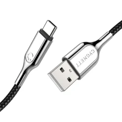 Cygnett Armored 3.1 USB-C to USB-A Charge and Sync Cable, 3', Black (CY2679PCUSA)