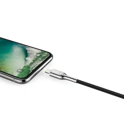 Armored Lightning to USB-C Charge and Sync Cable, 3', Black (CY2799PCCCL)<Cygnett Hot