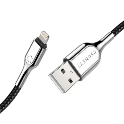 Armored Lightning to USB Charge and Sync Cable, 6', Black (CY2670PCCAL)<Cygnett Best
