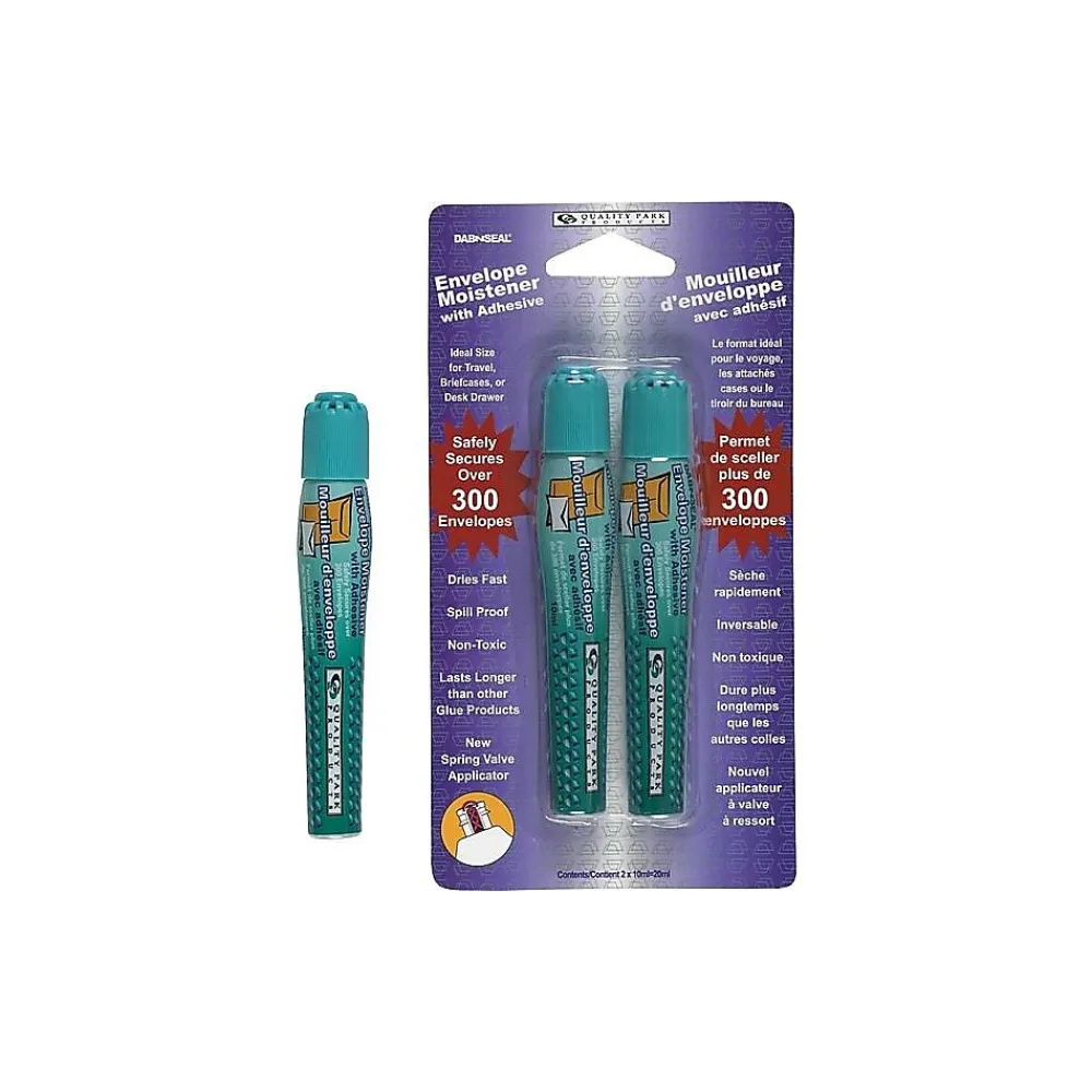 Best Dab 'N Seal 0.34 oz. Envelope Moistener, Blue, 2/Pack (QUA46066)