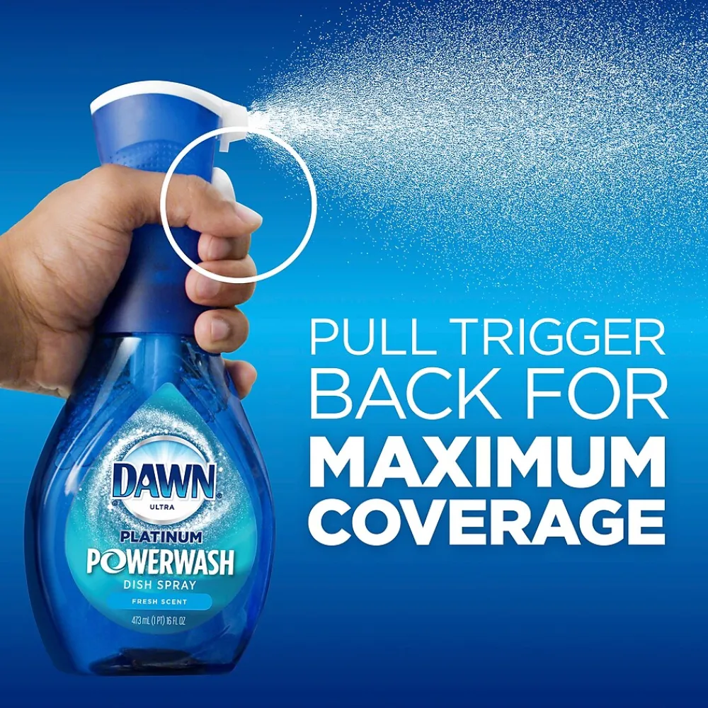 Ultra Platinum Powerwash Liquid Dish Soap Spray, Fresh, 16 oz. (52364)<Dawn Outlet