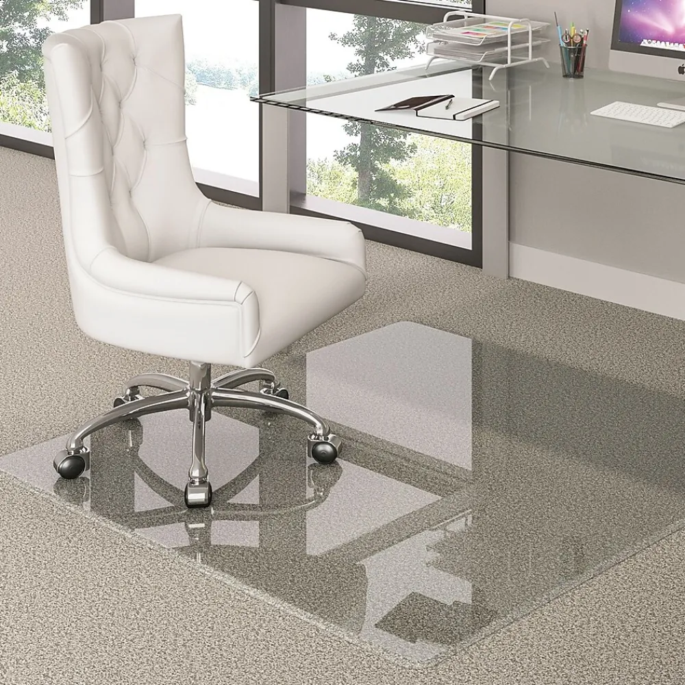 Chair Mats*Deflect-O Carpet & Hard Floor Chair Mat, 36" x 46", Glass (DEF-CMG70433646)